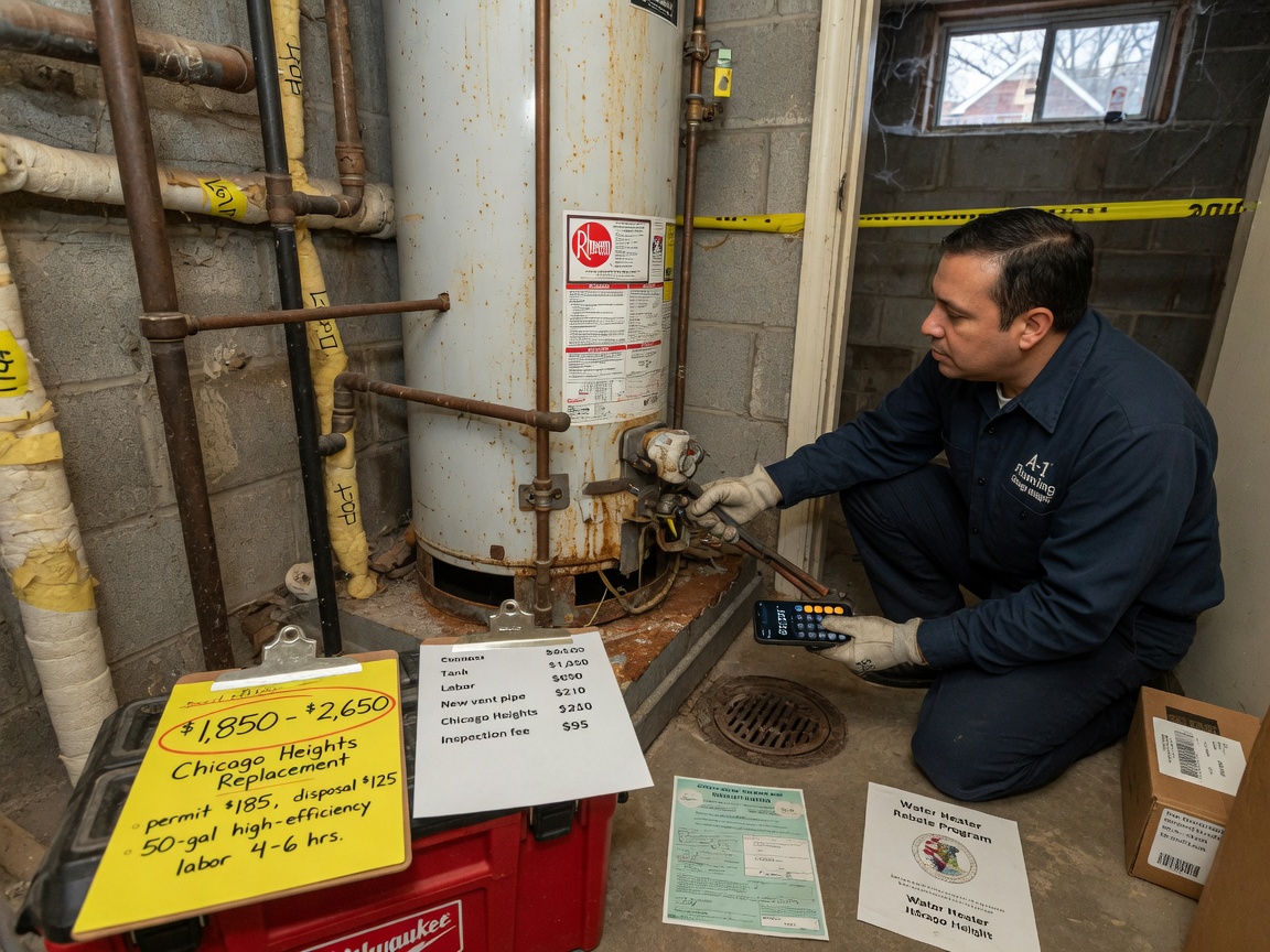 Cost Guide for Water Heater Replacement in Chicago Heights
